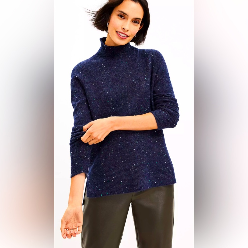 LOFT MOCK NECK TUNIC IN FLEC PATTERN- Worn Once- Too Small- GUC